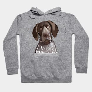 Cute German Shorthaired Pointer Drawing Hoodie